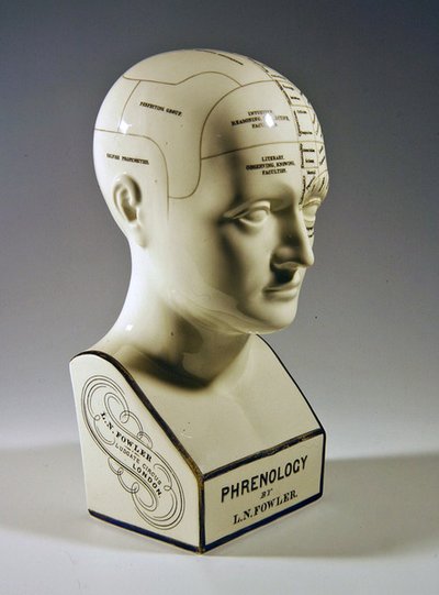 Glazed Phrenological Bust by Lorenzo Niles Fowler